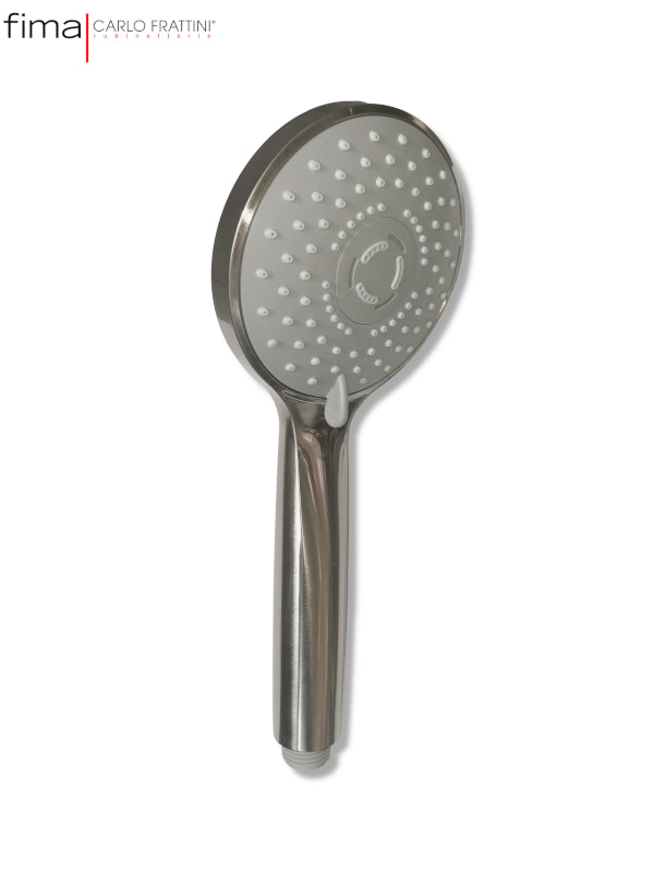Doccetta doccia 3 funzioni Ø 96,5 mm anticalcare nickel finitura spazzolata