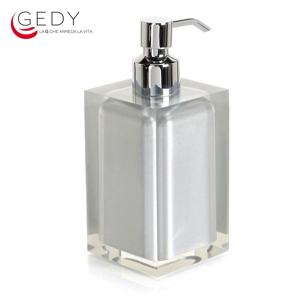 RAINBOW metal soap dispenser in gray