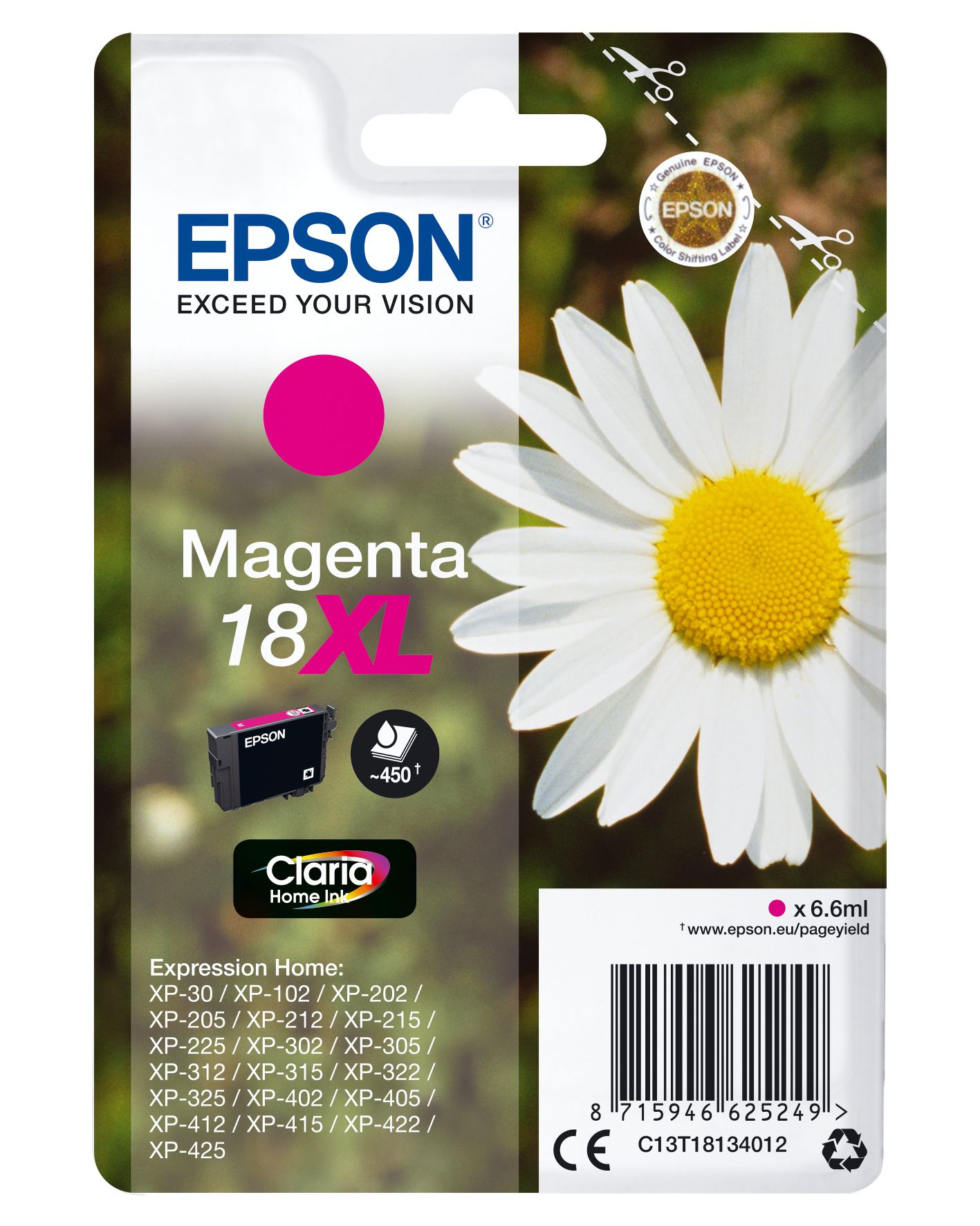 Epson Daisy Cartridge Magenta Claria Home Ink 18XL