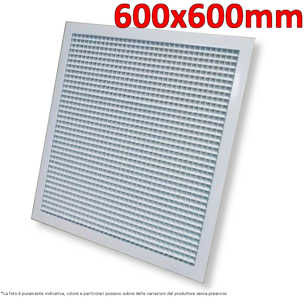 Filter + 600x600 mm square inclined air intake grille - ducted system