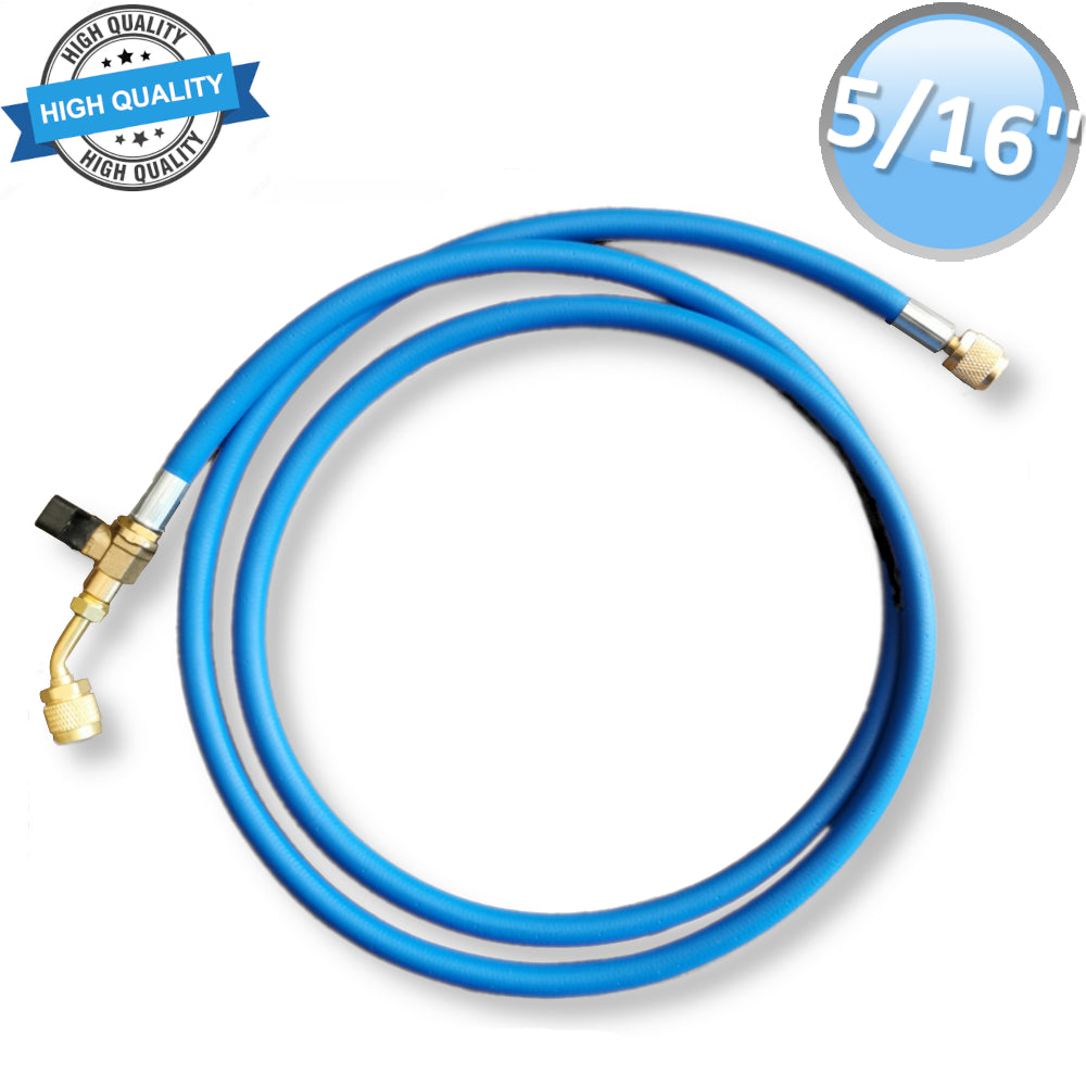 FLESSIBILE TUBO FRUSTA CON RUBINETTO 5/16'' x 5/16'' SAE ALTA QUALITÀ 1800 mm - COLORE BLU