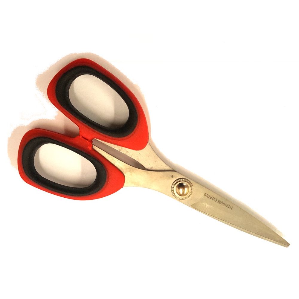 Multipurpose cutting scissors with titanium blade