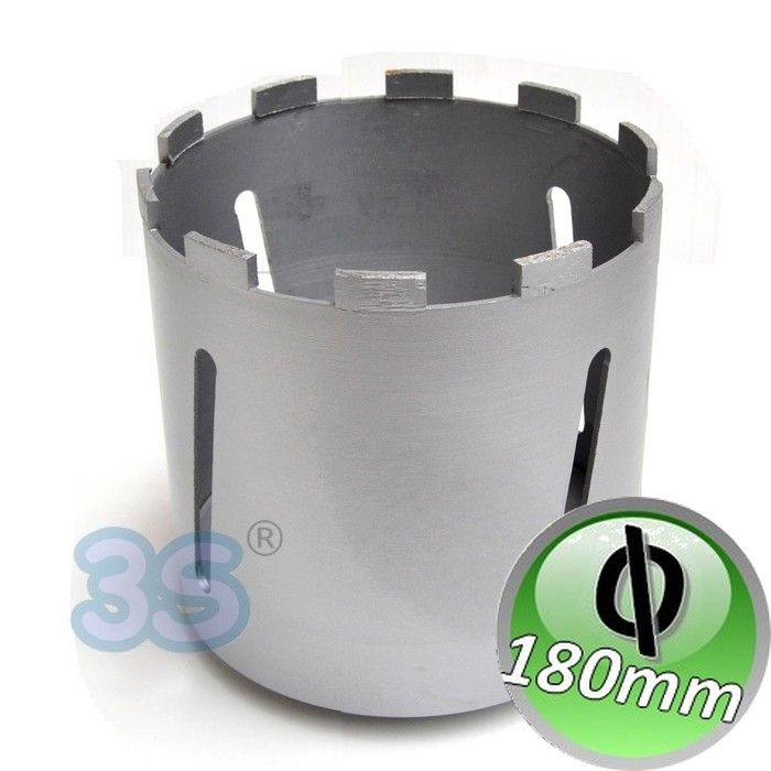 Fresa foretto al diamante per carotatrice Ø 180 mm - lunghezza 160mm