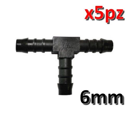 6mm T-Joint for Vinyl Pipe - Pack of 5