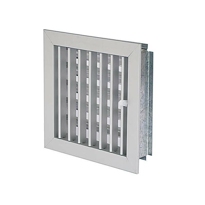 Adjustable 18x18cm Aluminum Fireplace Grill with Damper