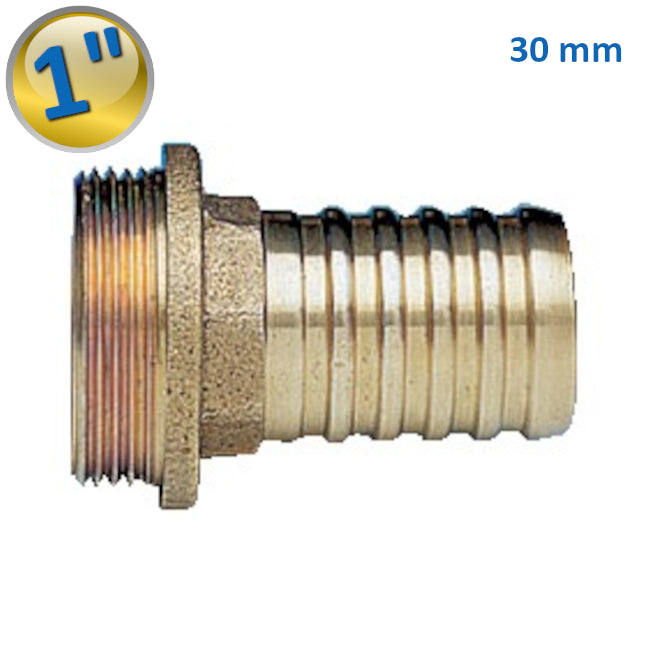 H0523 - Raccordo portagomma 1'' x 30 mm tipo Roma sabbiato. - Enolgas