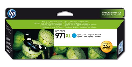 HP CART INK CIANO PER OFFICEJET PRO X451 X476 X551 X576, 971XL