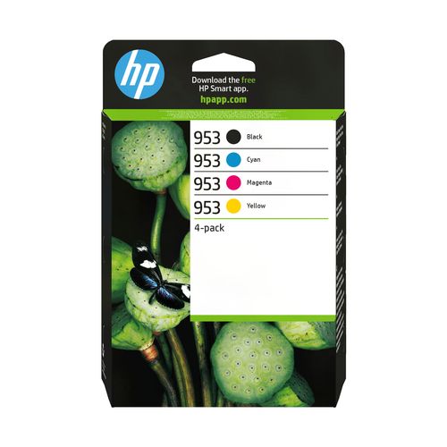 HP CART. MULTICOLOR INK, 953 CMYK ORIGINAL INK4-PACK