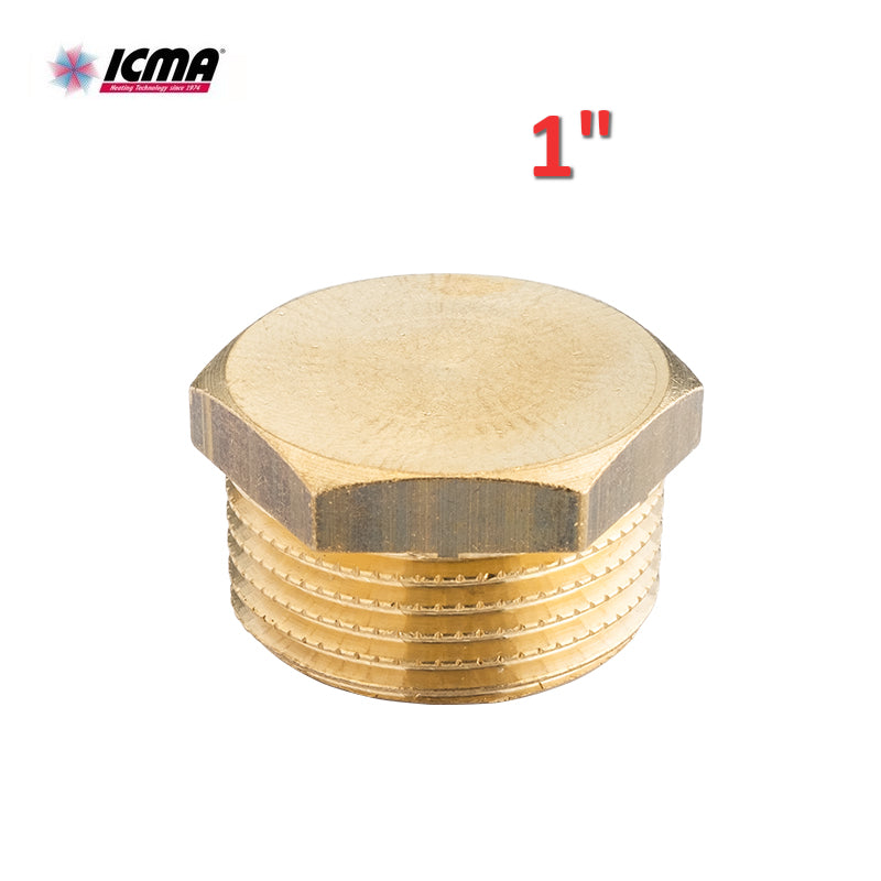 ICMA 237 - 1" Hex Male Brass Cap