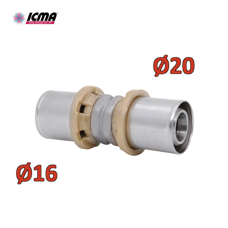 ICMA 400 - SEMPITER® straight double reduced press fitting 20 - 16