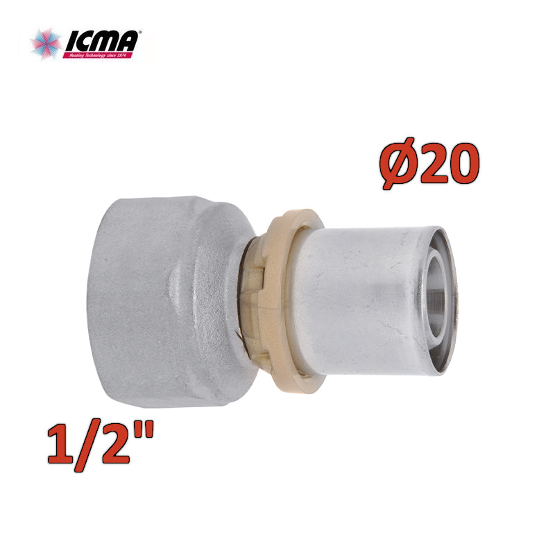 ICMA 401 - Raccordo a pressare 1/2''x20 SEMPITER® diritto femmina