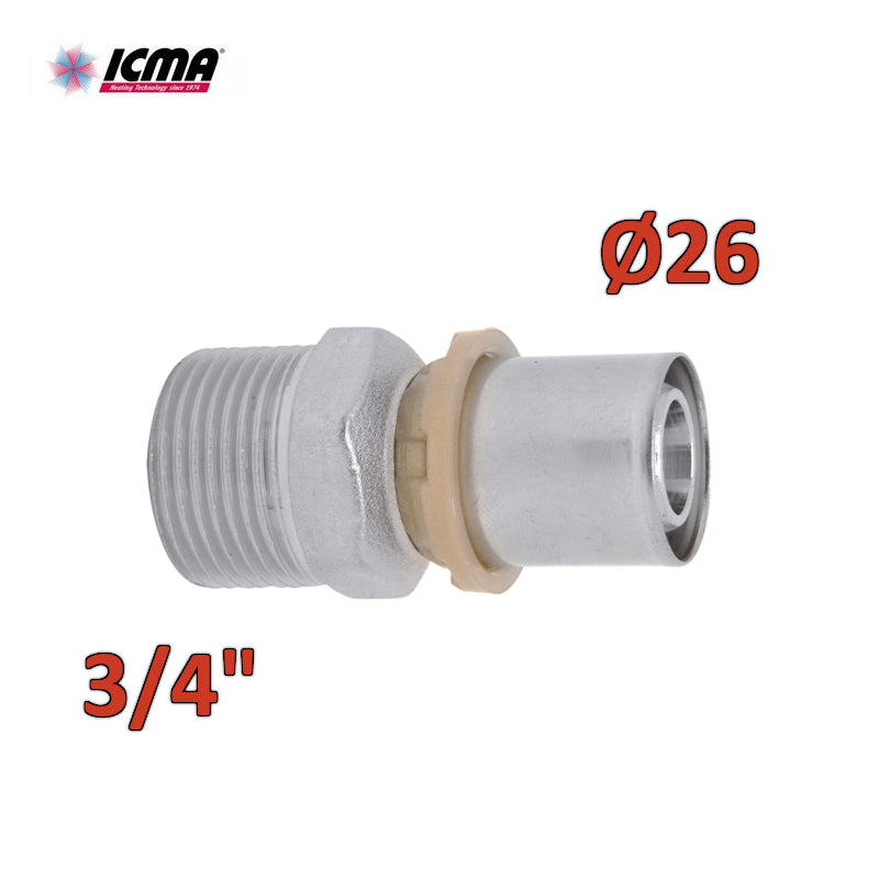 ICMA 402 - 3/4'' x 26 SEMPITER® straight male press fitting