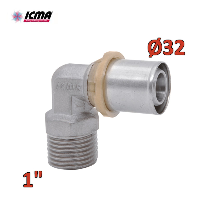 ICMA 404 - SEMPITER® curved male press fitting 32x1''