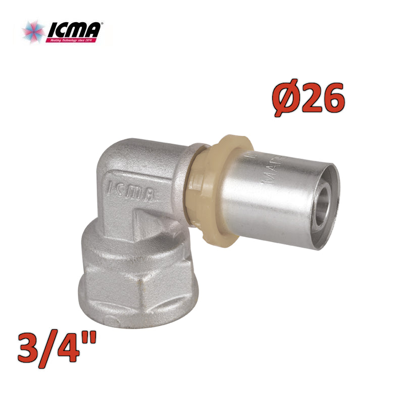 ICMA 405 - Female elbow bend 3/4'' x 26 SEMPITER® press fitting