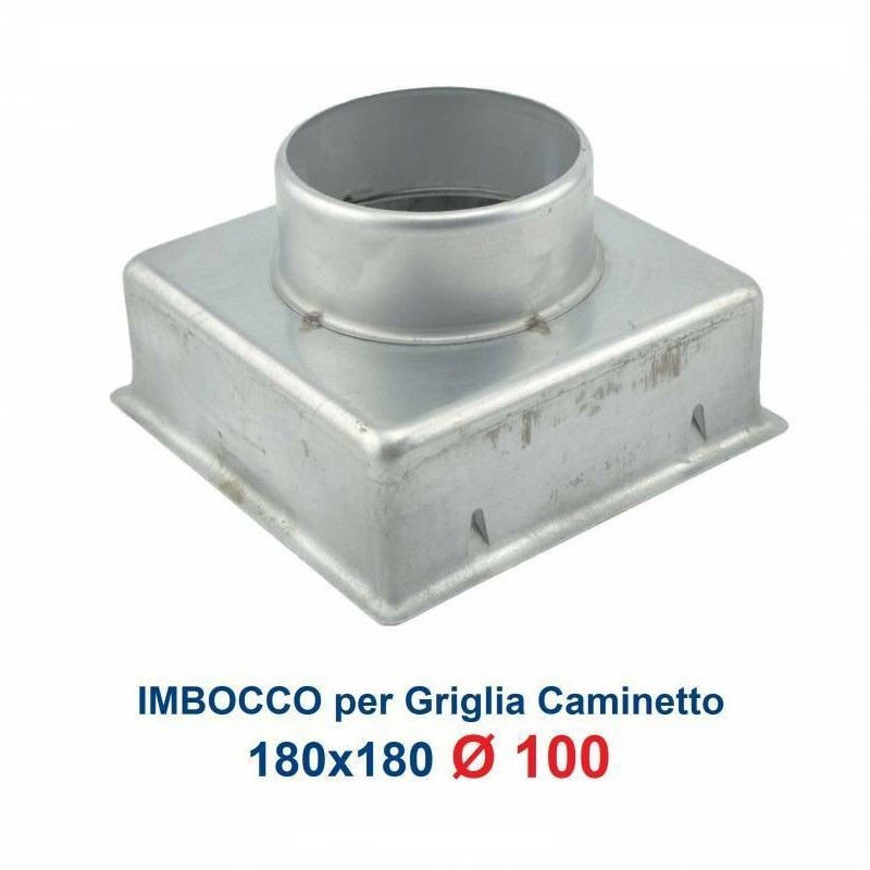 18x18 Grill Inlet Diameter 100mm Adapter Fitting for Fireplace Nozzle