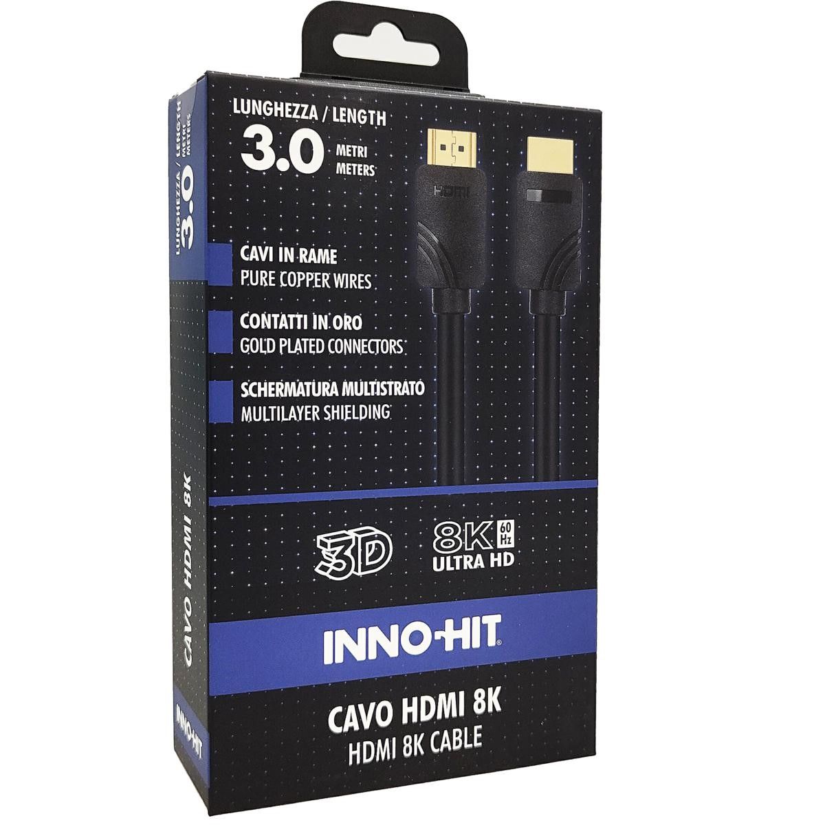 INNOHIT 8K HDMI CABLE GOLD CONTACTS 60HZ 3 MT
