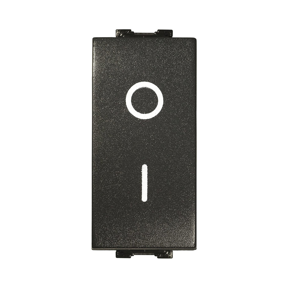 Interruttore Bipolare 16A Nero antracite Compatibile con Living International / Light - Feb Elettrica