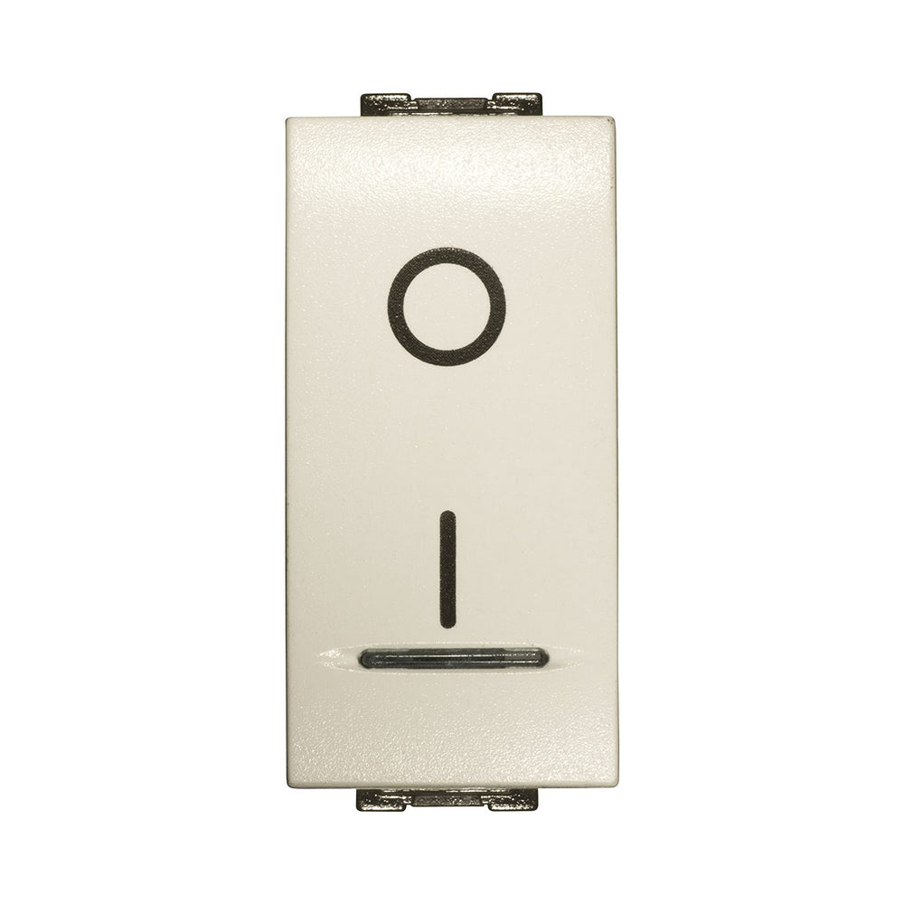 Interruttore Bipolare Illuminabile 16A Bianco Compatibile con Living International / Light - Feb Elettrica
