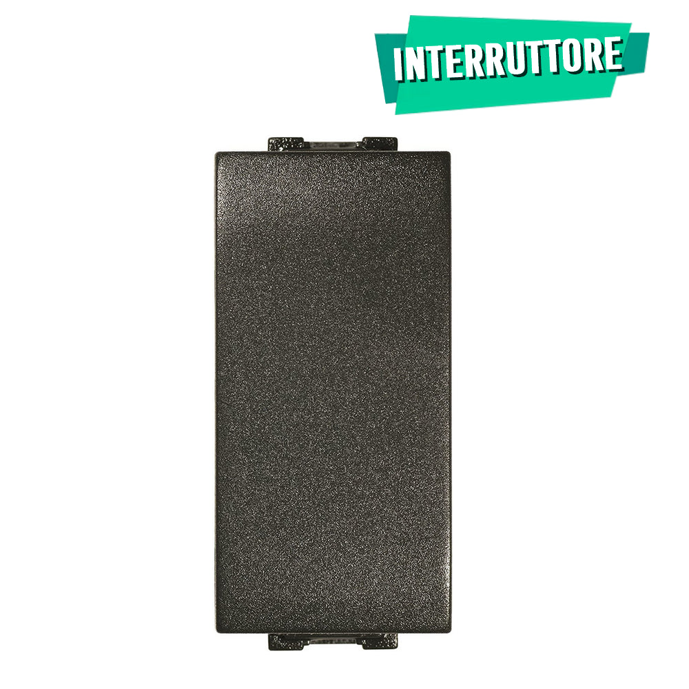 Interruttore Unipolare 16A Nero antracite Compatibile con Living International / Light - Feb Elettrica