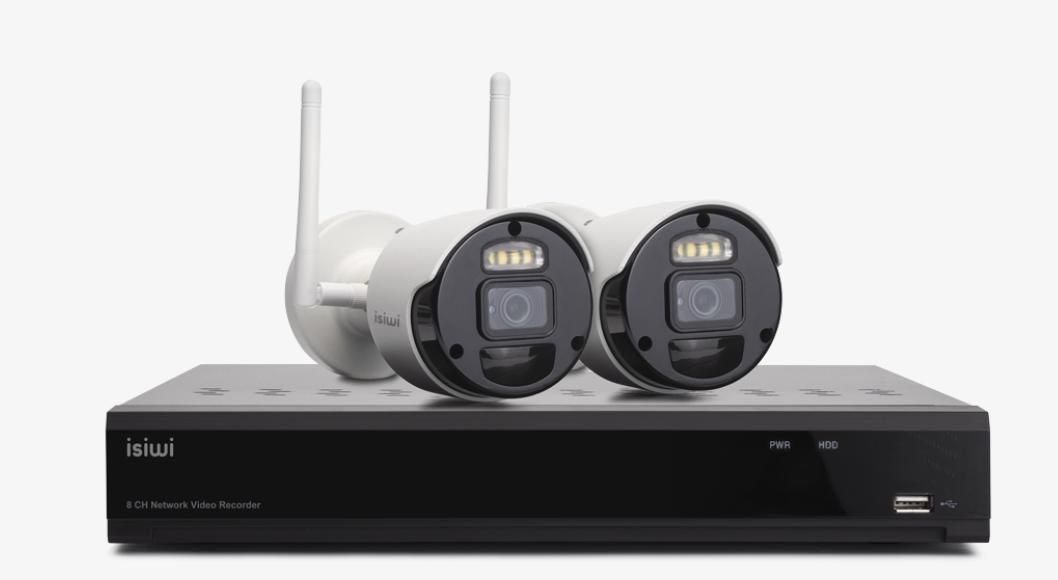 ISIWI KIT WIRELESS CONNECT AIR2 ISW-K2N8BFBTA4MP-2 GEN1 NVR 8 CHANNELS + 2 BATTERY CAMERAS 8