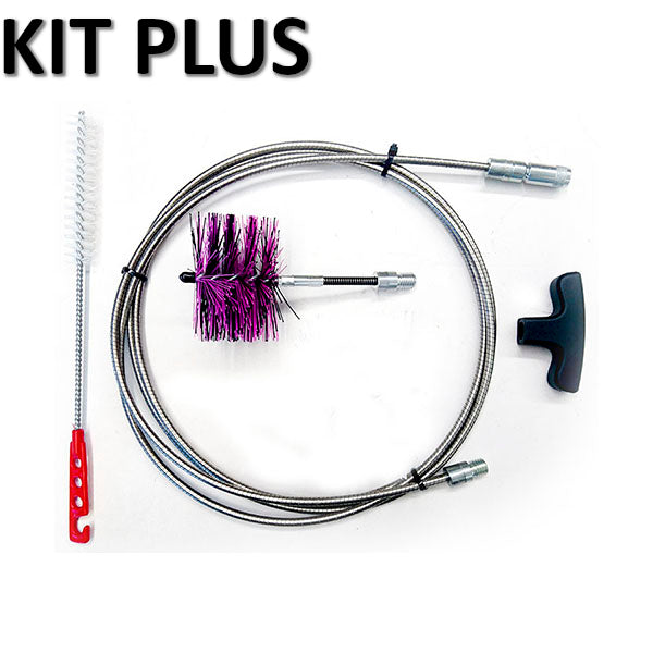 3m chimney cleaning kit for pellet pipes Ø 80 stainless steel professional articulated brush