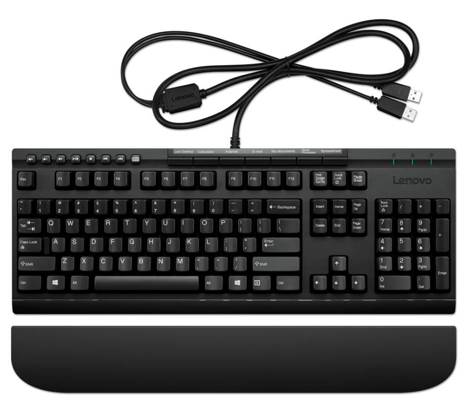 Lenovo Enhanced Performance USB Keyboard Gen II Office QWERTY Italian Black