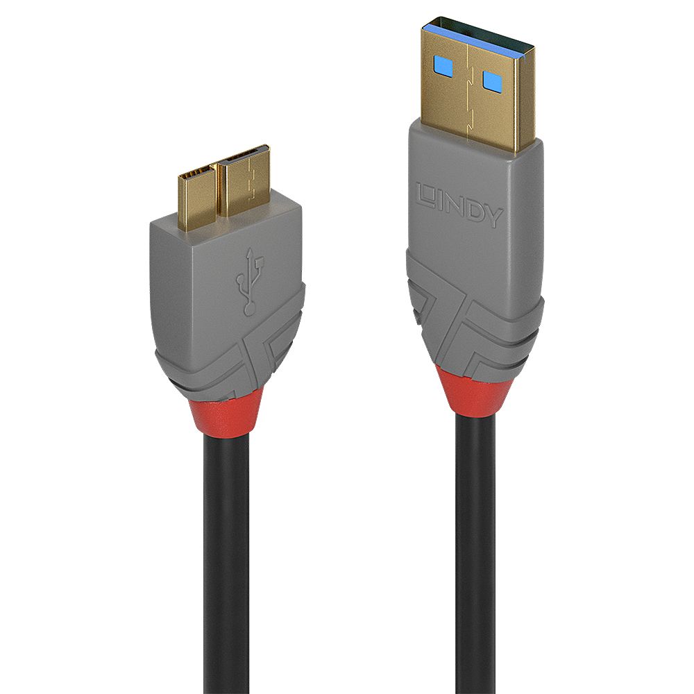 Lindy 36766 USB cable USB 3.2 Gen 1 (3.1 Gen 1) 1 m USB A Micro-USB B Black