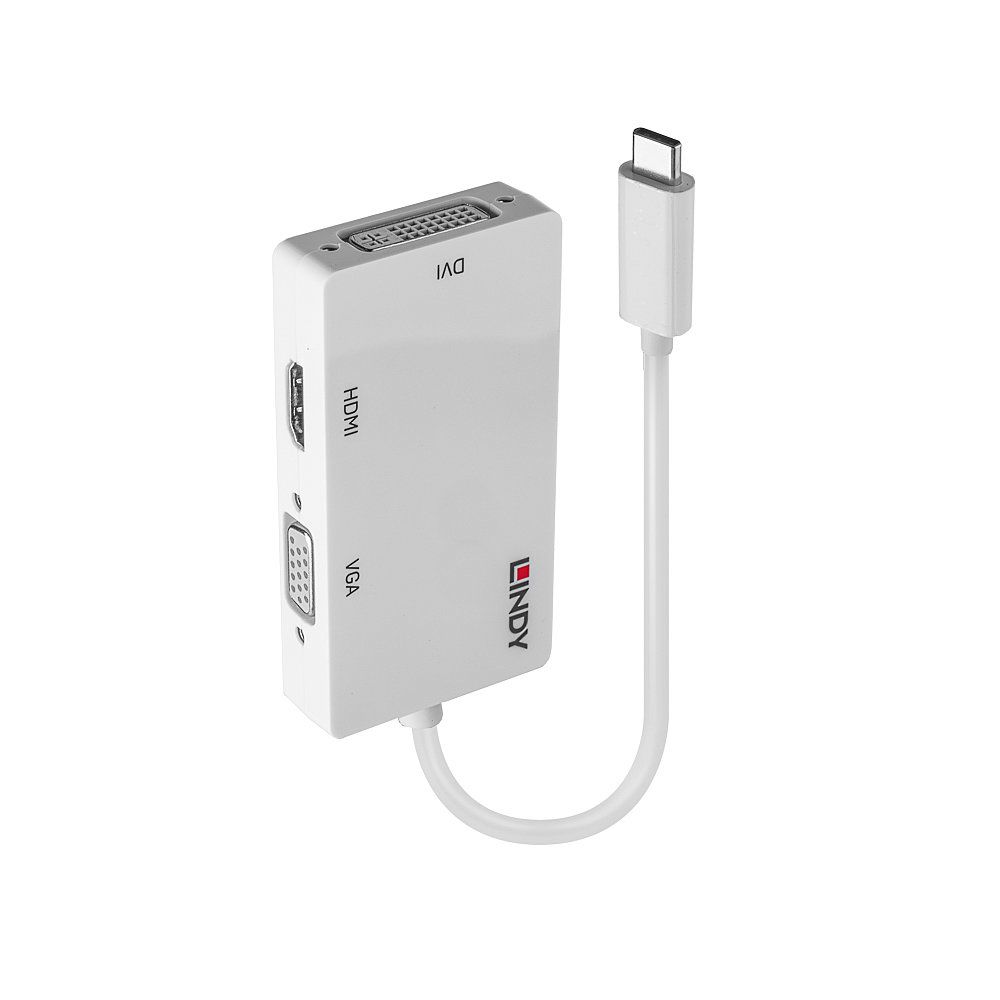 Lindy 43273 USB Graphics Adapter 3840 x 2160 Pixels White
