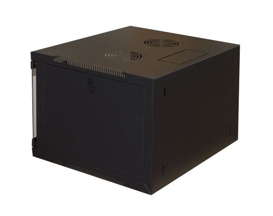 LINK 19" 4U RACK CABINET LINK LIGHT SERIES BLACK COLOR WITH GLASS DOOR (HxDxW) MM 240X400X530 SHELF