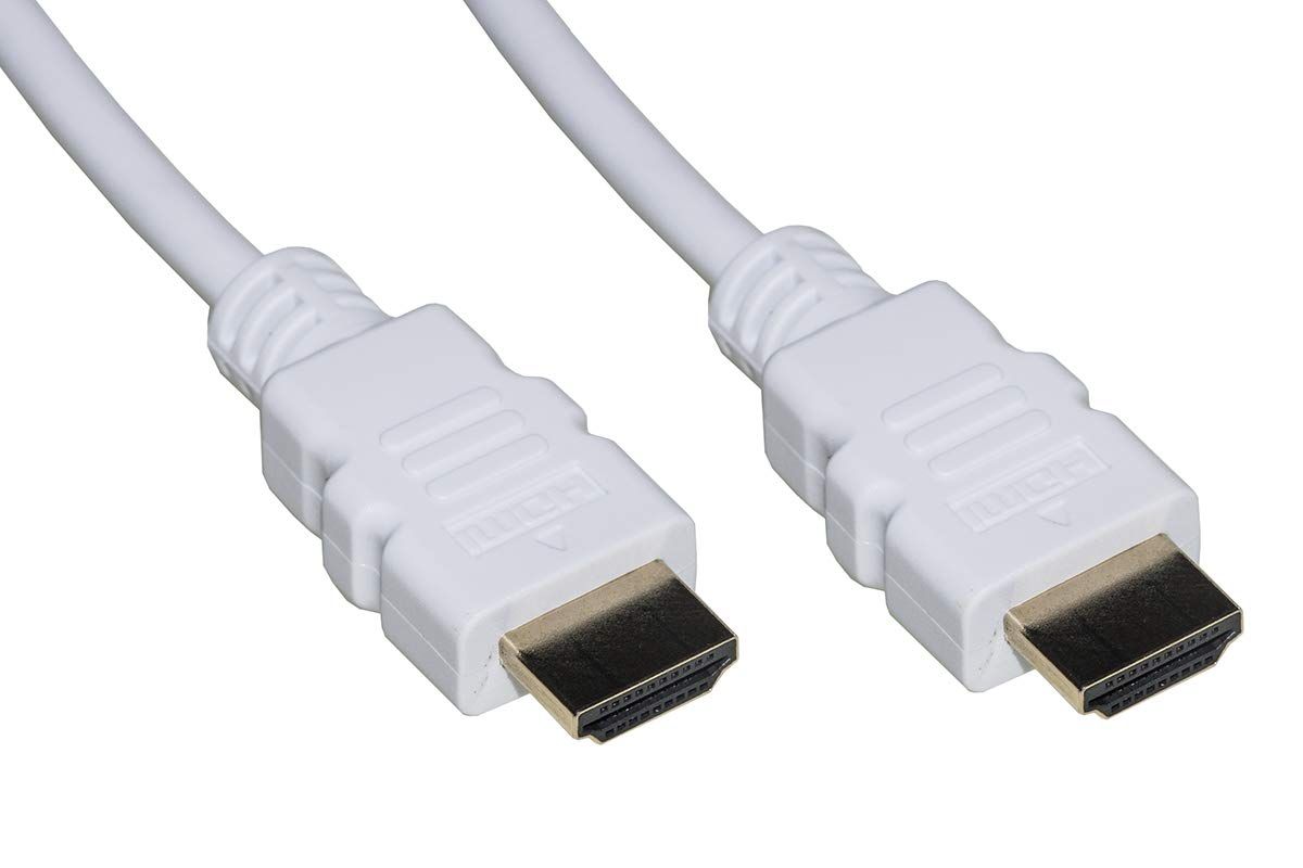 LINK HDMIIr 4Kx2K CABLE FOR PC, NOTEBOOK, HDTV, ETC. GOLD-PLATED CONTACTS 2 MT WHITE COLOR
