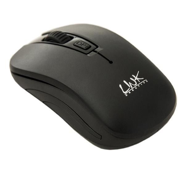 LINK WIRELESS MOUSE 3 BUTTONS BLACK USB RECEIVER 1000 DPI