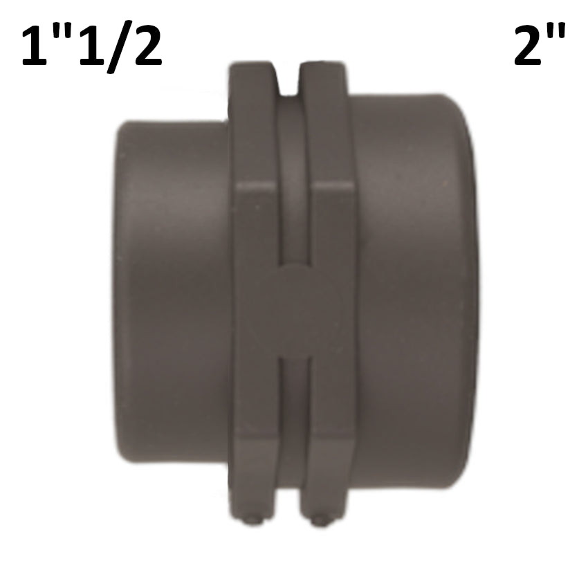 Reduced joint sleeve 2'' x 1''1/2 FF in PP polypropylene with sealing O-ring
