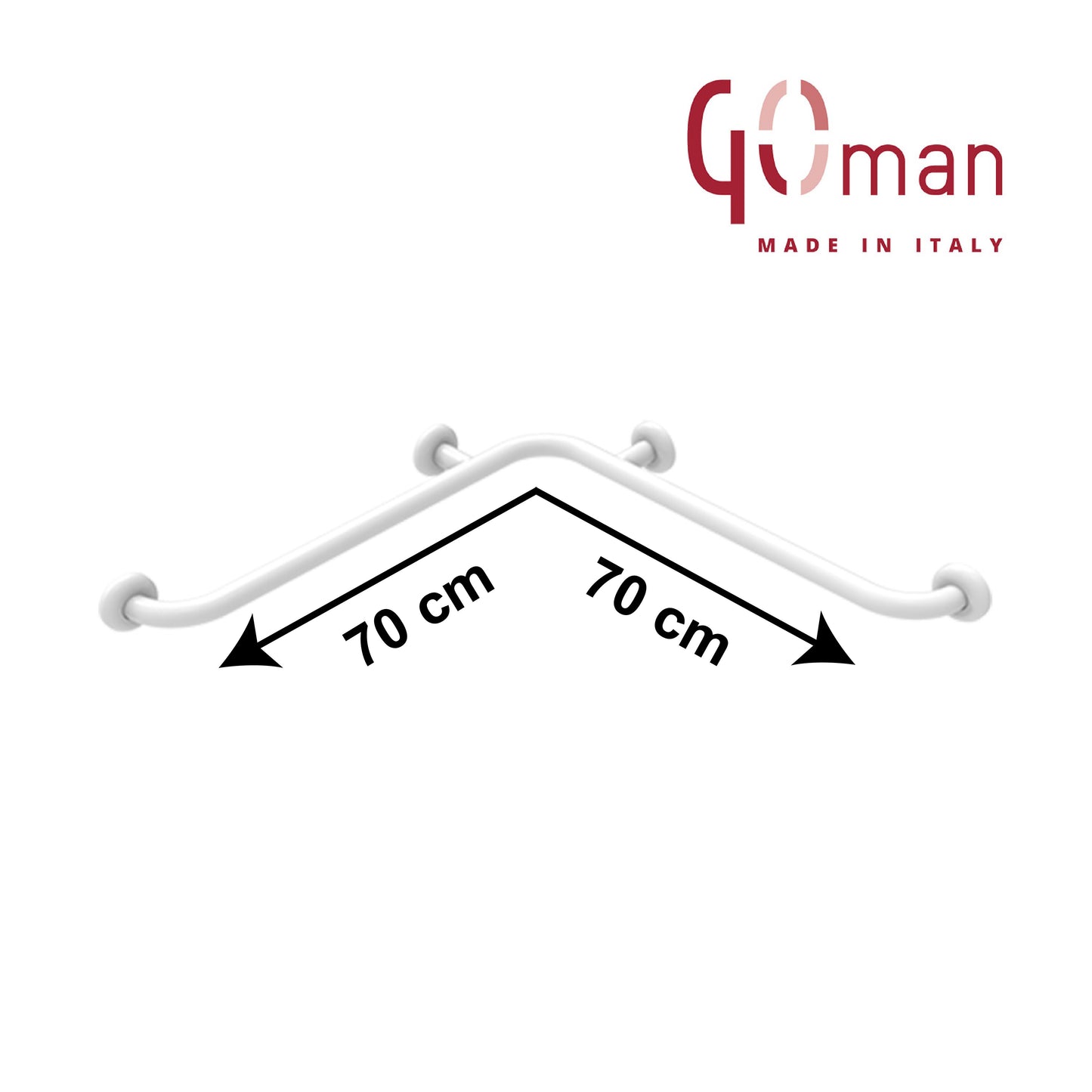Maniglione Goman angolare di sicurezza 70x70 cm - antibatterico