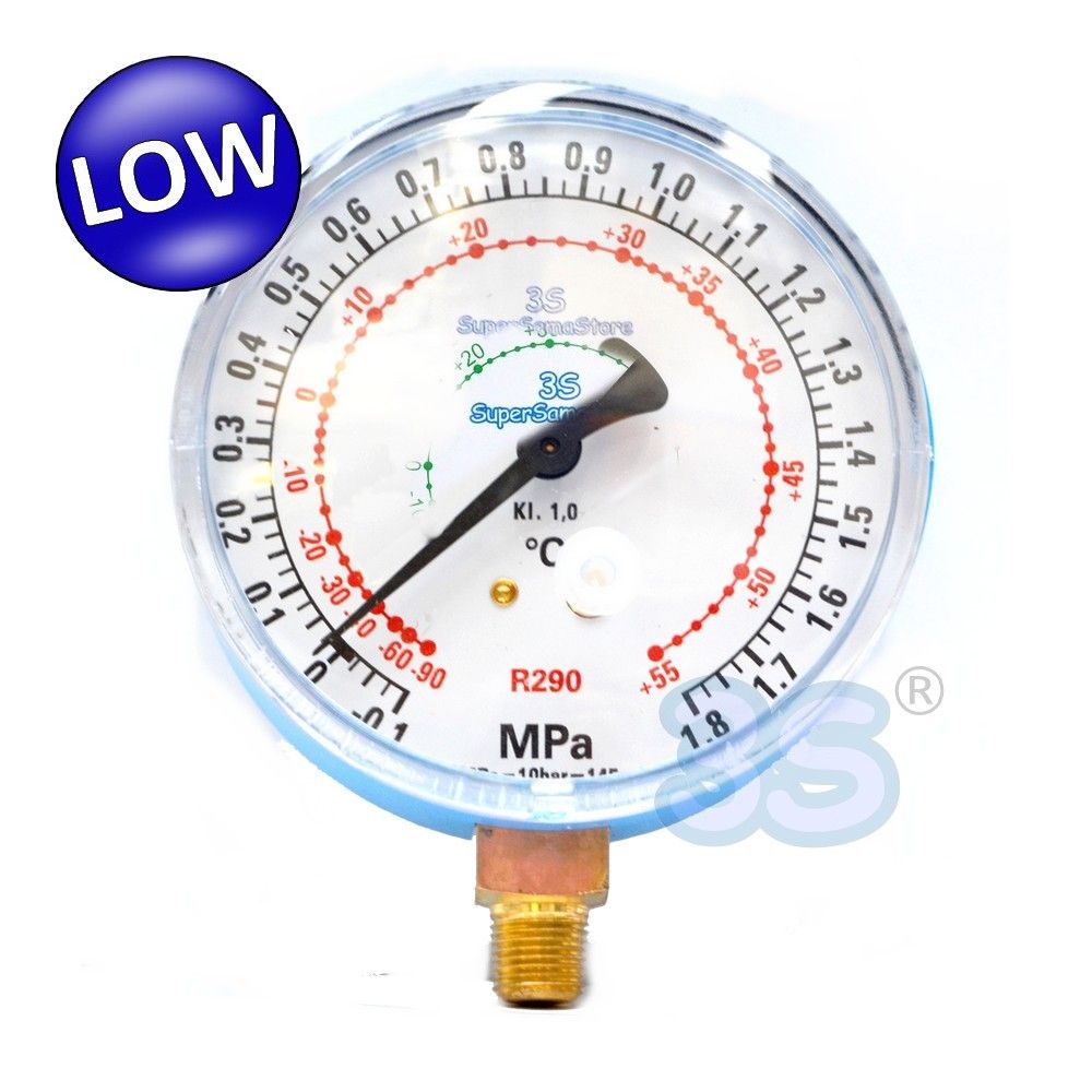 Low pressure gauge specific for R290 propane gas