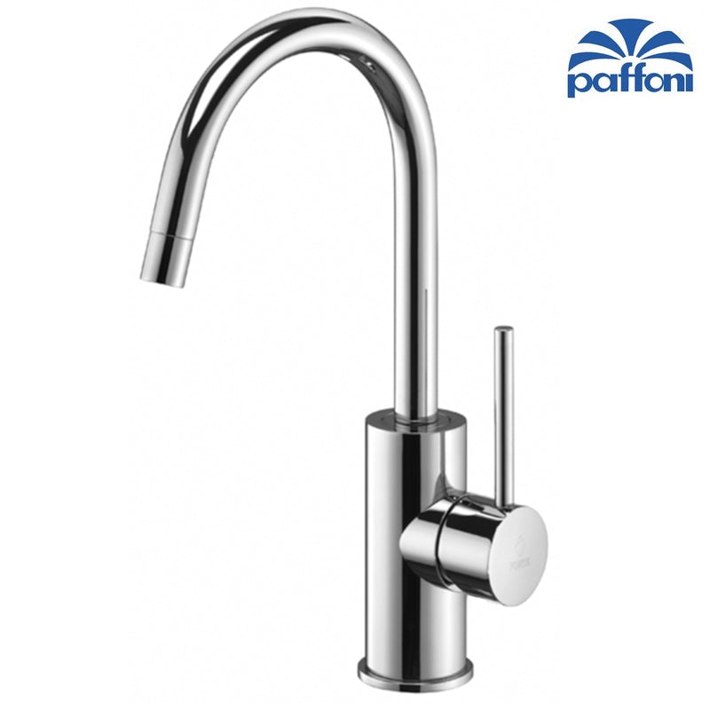 LIG 078 CR LIGHT PAFFONI basin mixer with swivel spout without waste