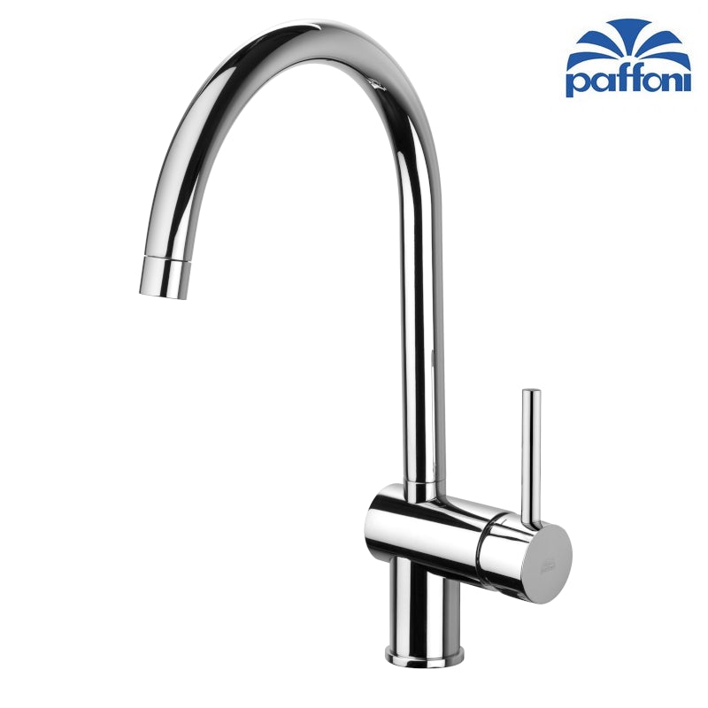 Single-hole sink mixer with swivel spout Ø 24 LIG 280 CR LIGHT PAFFONI