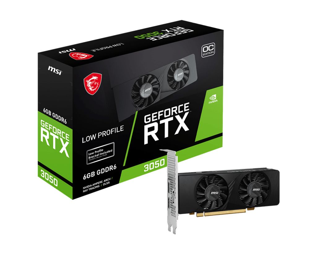 MSI GEFORCE RTX 3050 LP 6G OC video card NVIDIA 6 GB GDDR6