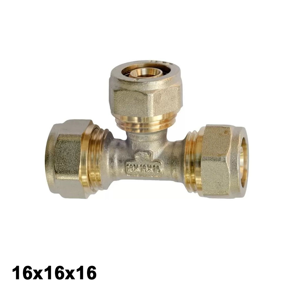 Multistrato avvitare - Raccordo TEE 90° diametro 16 mm