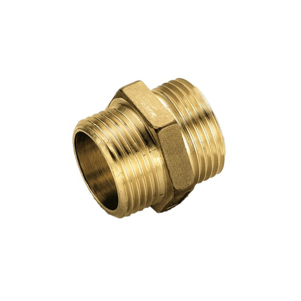 Straight joint nipples MM 3/4'' in yellow brass - water gas