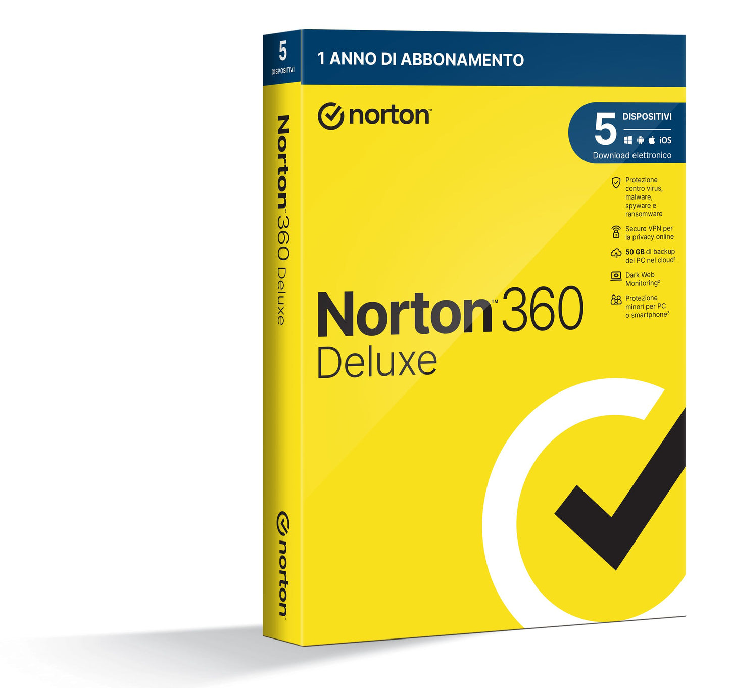 Norton 360 Deluxe 2024 | Antivirus for 5 Devices | 1-Year License | Secure VPN and Password Manager | PC, Mac, Tablet and More