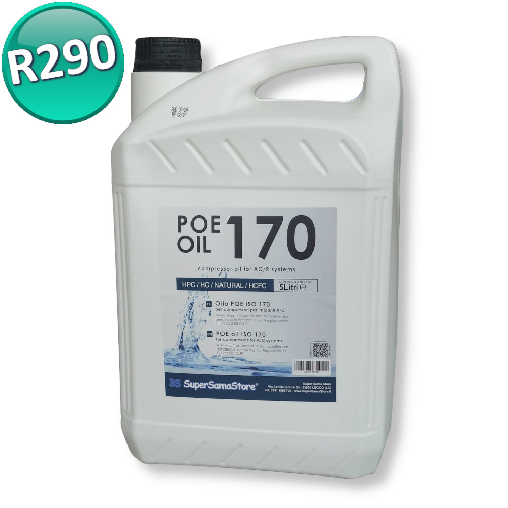OLIO LUBRIFICANTE PER COMPRESSORE POE 170 TANICA DA 5 LITRI