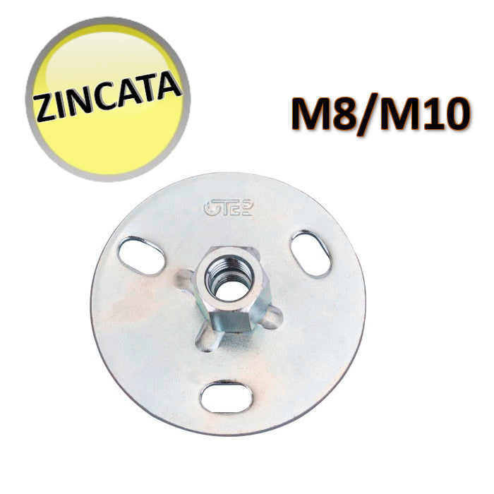 OTER - M8/M10 galvanized circular fixing plate