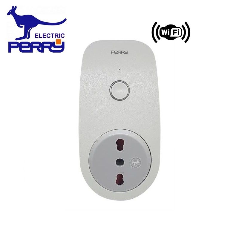Perry 1IO0057WF - Time switch, Wi-Fi plug socket with 10 and 16 Amp connection