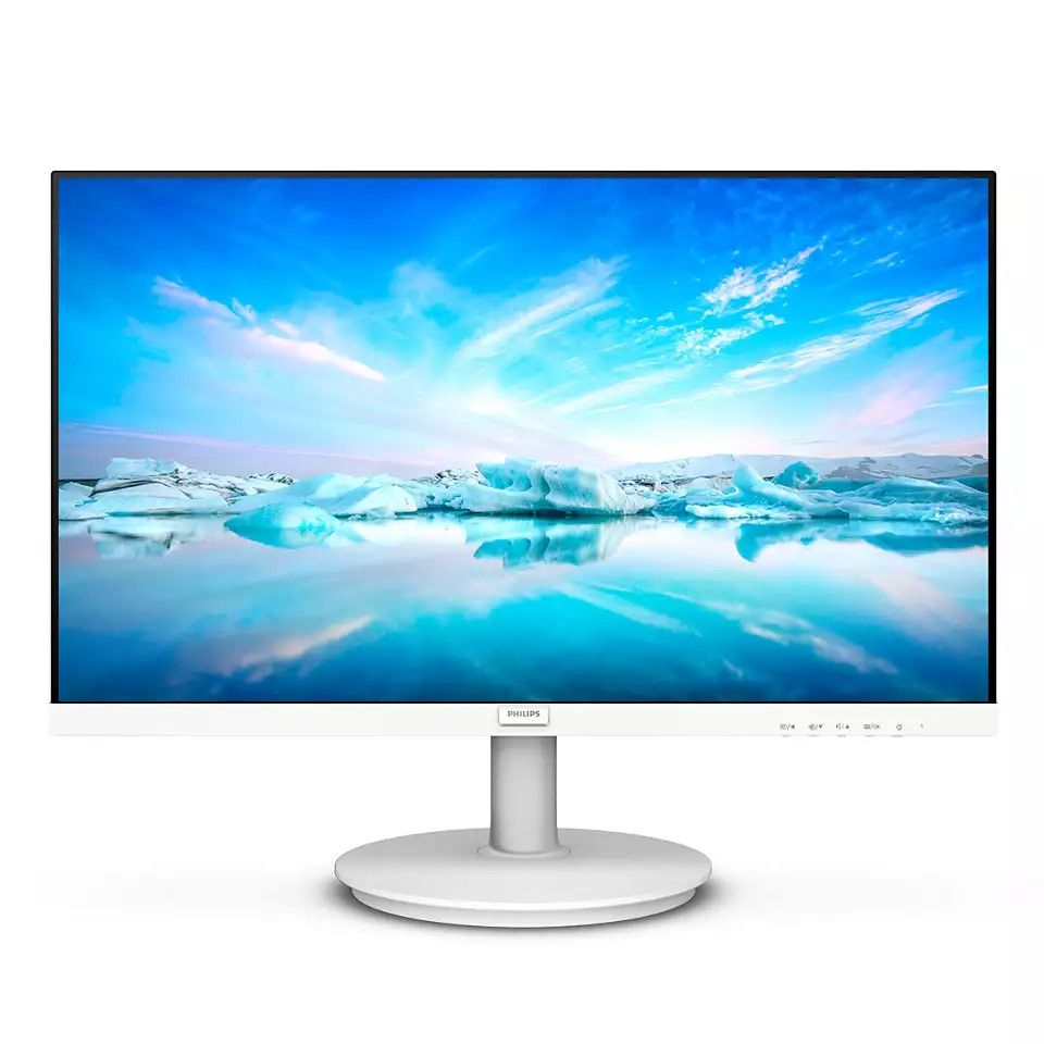 PHILIPS MONITOR 23.8 LED IPS 16:9 FHD 4MS 250 CDM, TILTING, VGA/HDMI, MULTIMEDIA, WHITE