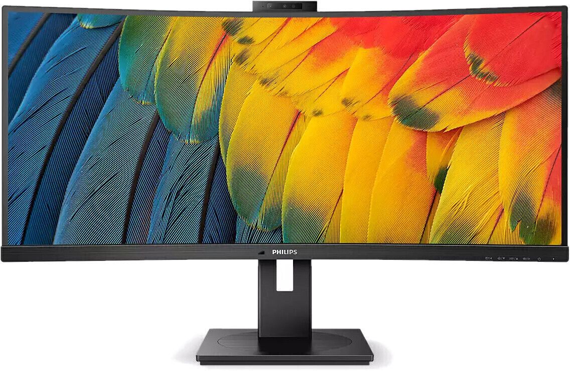 PHILIPS CURVED MONITOR 34 LED VA ULTRA WIDE 3440X1440 21:9 4MS 350 CDM, USB-C DOCK, WEBCAM, ALTEZ REG, MULTIMEDIA