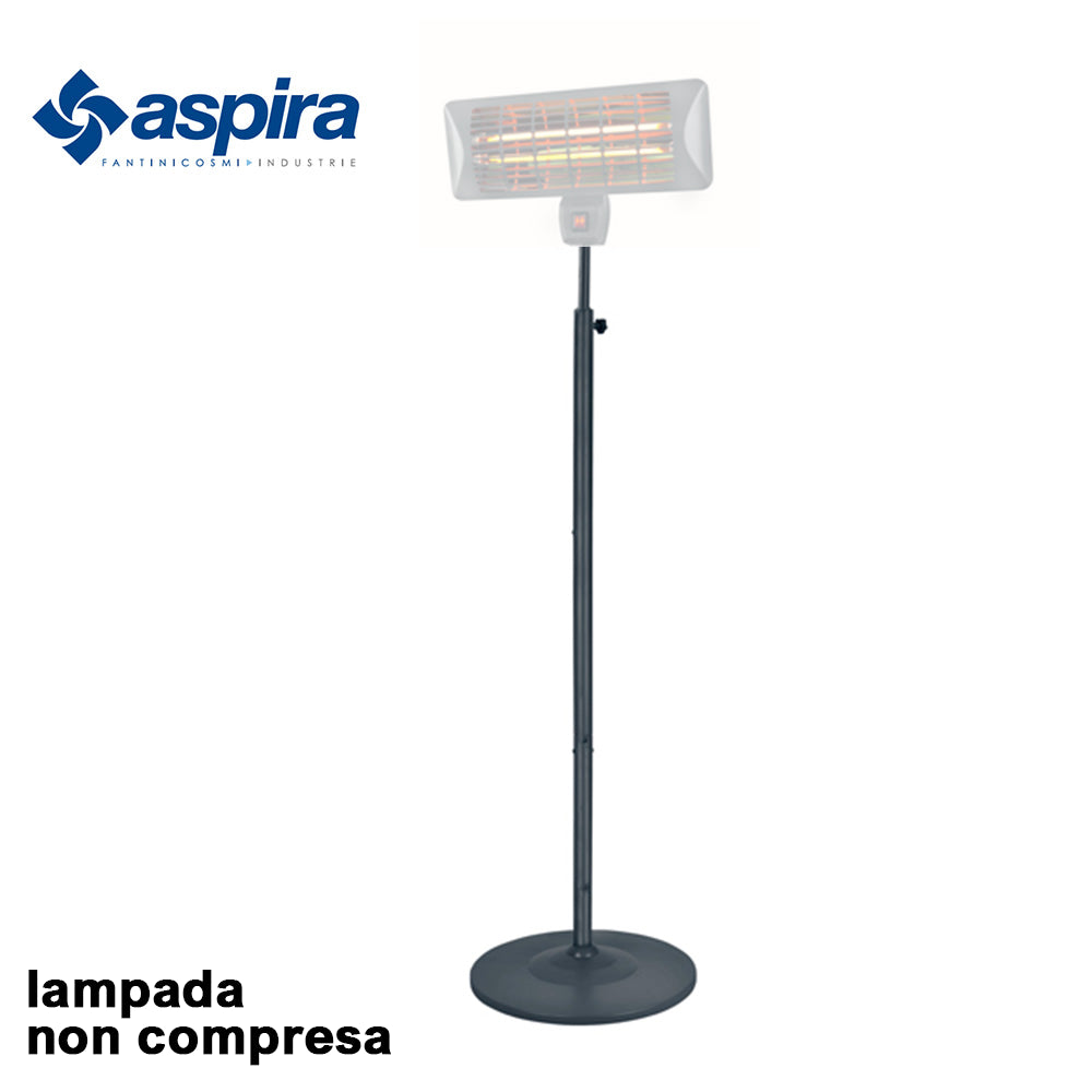 Piantana telescopica in acciaio per lampada KALOREASY 2