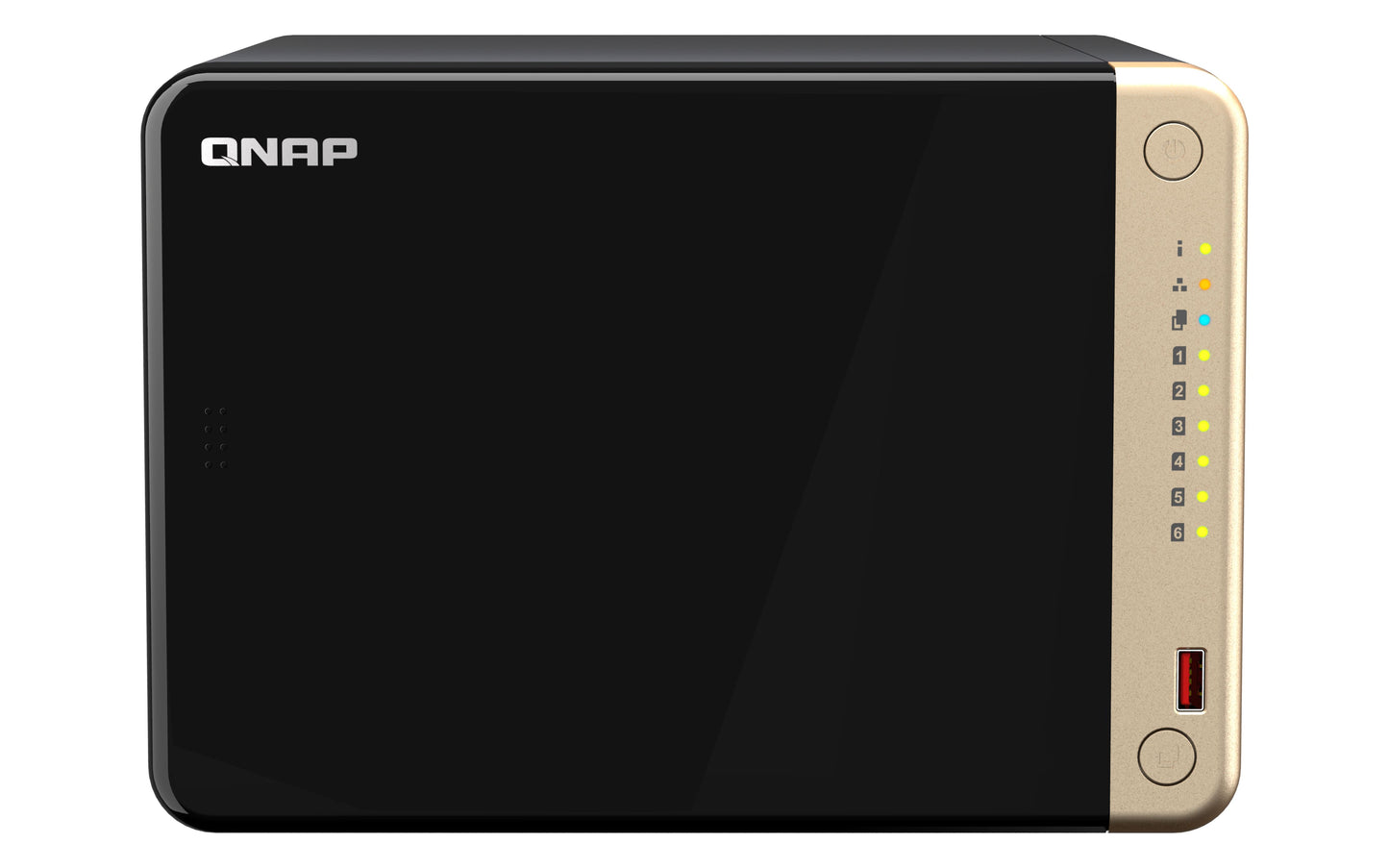 QNAP TS-664 NAS Tower Intel® Celeron® N5095 8 GB DDR4 0 TB QNAP QTS Black, Bronze