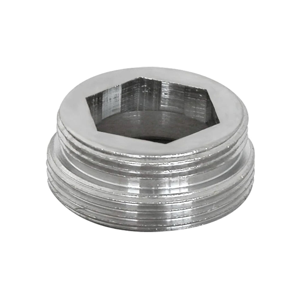 Chromed brass reducer with 24x1 / 22x1 male/male connections