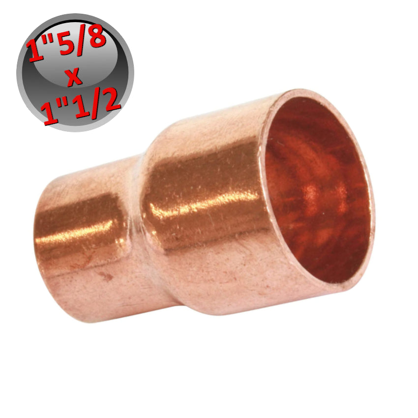 Riduzione raccordo ridotto rame a saldare maschio 1''5/8 x femmina 1''1/2