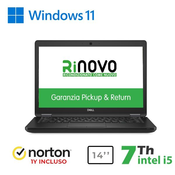 REFURBISHED DELL NB REFURBISHED LATITUDE E5490 I5-7X00U DDR4 16GB SSD 256GB W11P + NORTON